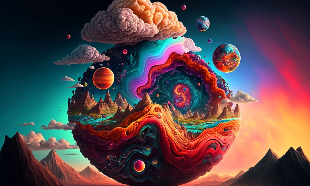 a dream-like picture generated by AI